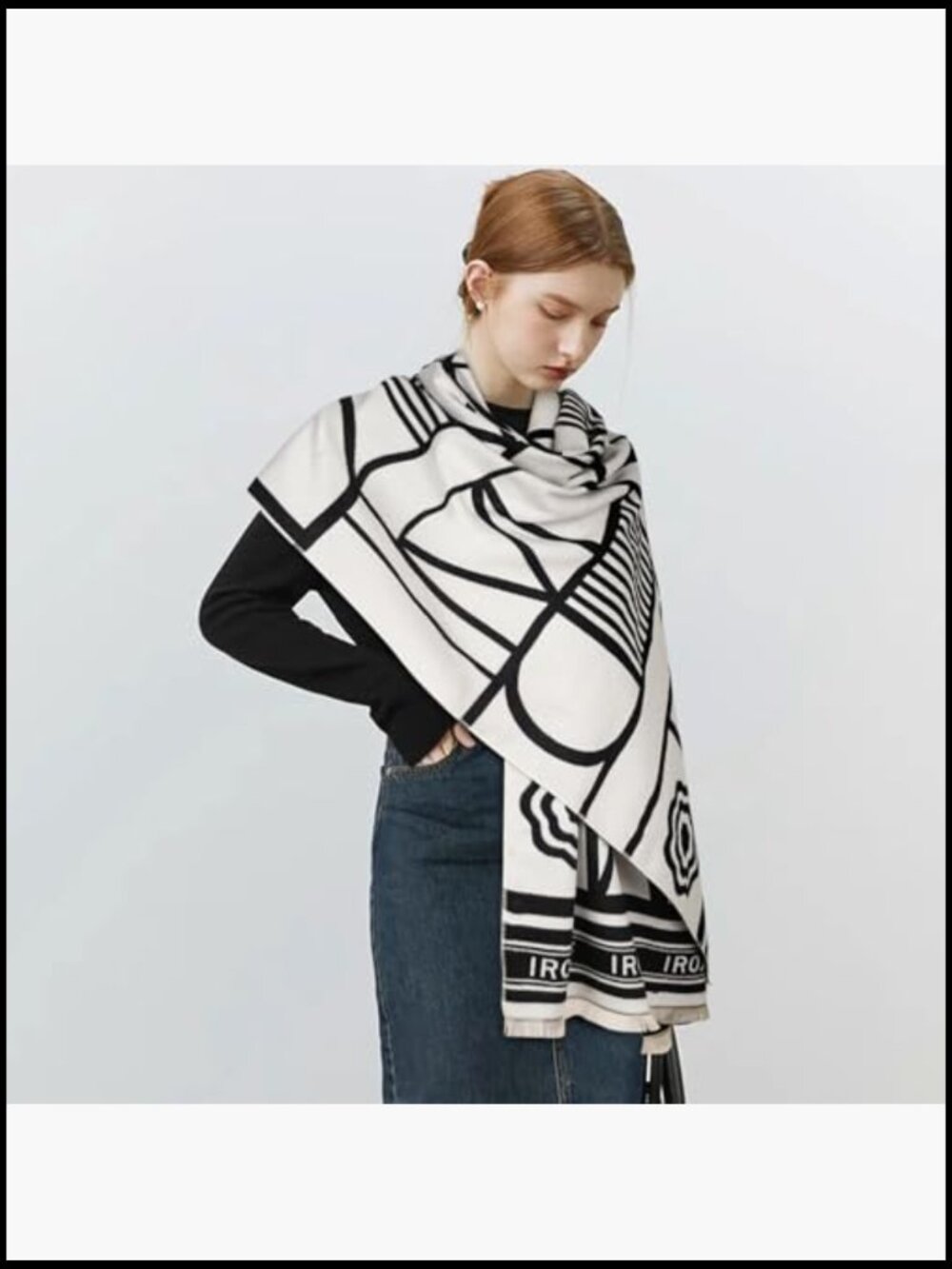 Silky Cashmere Pashmina Shawl Wrap Reversible Poncho Cape Elegant Evening Wear - Picture 6 of 7